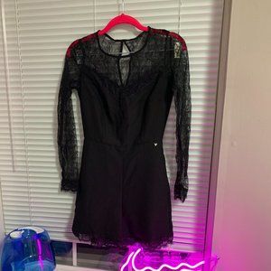 GUESS Lace Little Black Dress Rompers